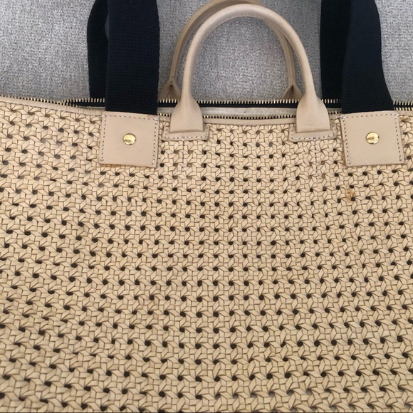 Clare V Zip Sac in cream rattan - Picture 5 of 7